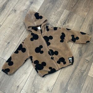 ZARA Brown and Black Mickey Mouse Hoodie
